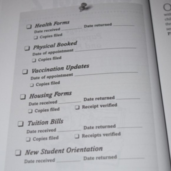 College Planning Book:  "Parent's Operational Manual - Picture 12 of 12
